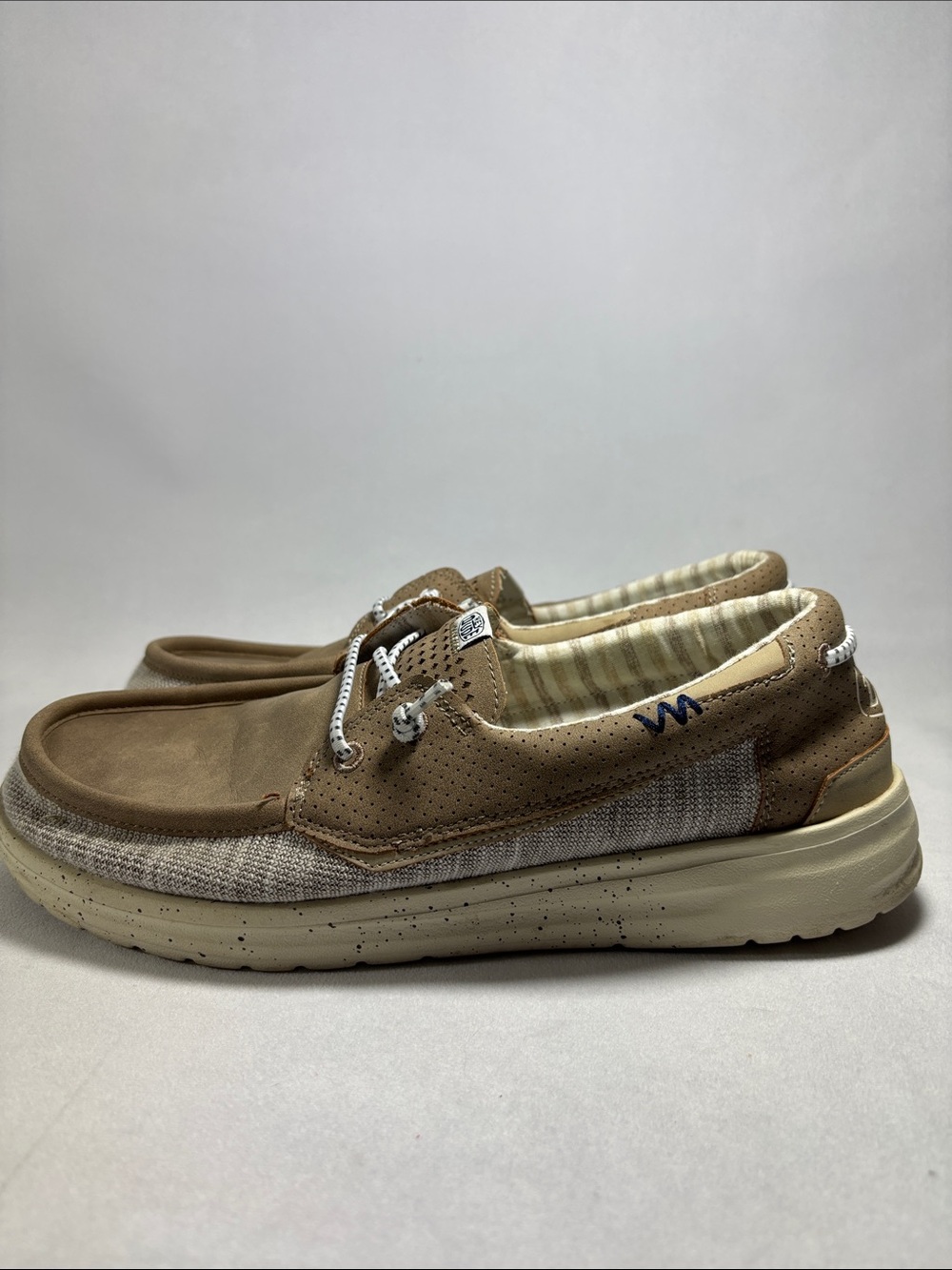 Hey Dude Welsh Grip Mix Casual Slip On Men’s 9 Sand Beige